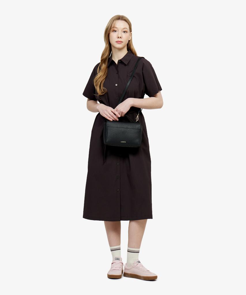 LACOSTE Women'S Belted Short Sleeve Shirt Dress Ef306E-56G Lfa