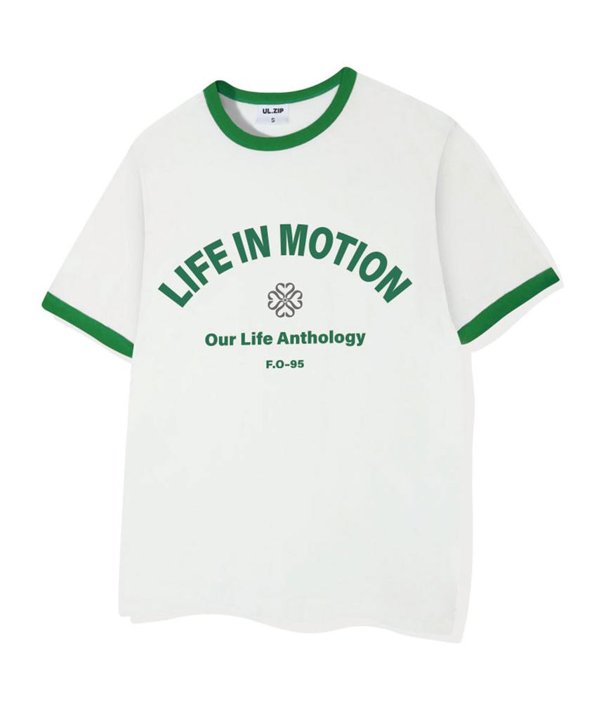 ULIFEZIP Arch In Motion Ringer Loose Fit Short Sleeve T-Shirt 4 Colors [Ulse_4002]