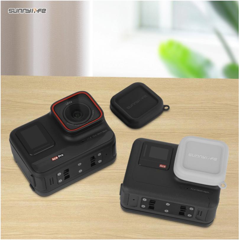 Rubber Camera Lens Cover Case for Insta360 / Ace / Ace Pro - Black