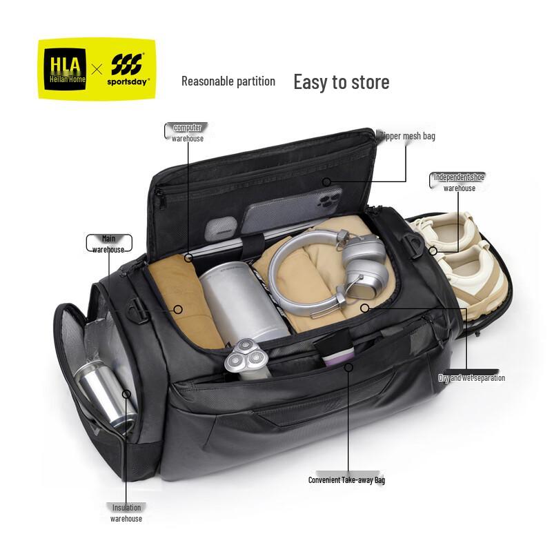 HLA Men s Large Capacity Multi-functional Travel Duffle Backpack 40L