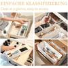 2PCS Expandable Storage Drawer Organizers Sliding Bin Plastic Desk Drawer Trays with Removable Dividers Adjustable Makeup Storage Bins for Bedroom,