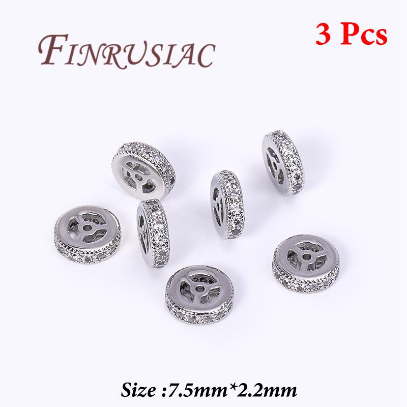 18K Gold Plated Metal Beads,Spacer Beads For Bracelets,Separator For Bead,DIY Jewelry Accessories,Necklace Bead Findings