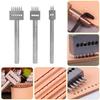 3pcs 4/5/6mm Pitch Leather Hole Punch Tool 2/4/6 Prong Belt Hole Puncher  DIY Leather Craft