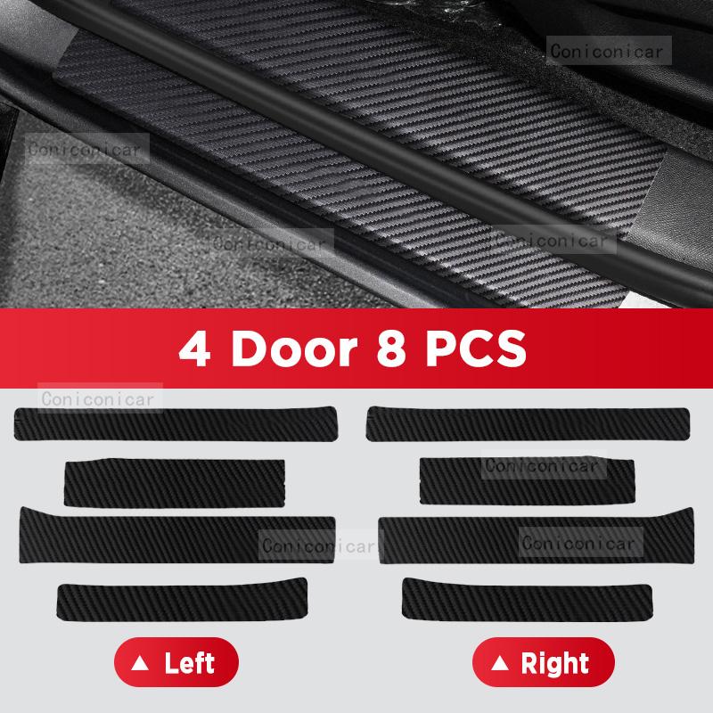 Car Carbon Fiber Door Sill Sticker For CHERY JAECOO J7 2025 Threshold Pedal Anti-scratch Interior Decoration Accessories