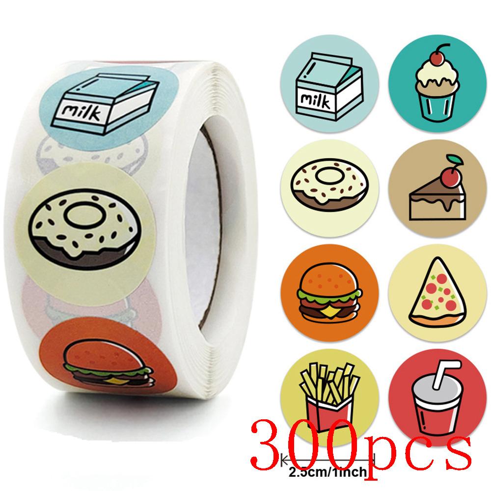 50-500Pcs Donuts Sticker 1Inch Colorful Kids Label Baking Store Decorations Classroom Teacher Encourage Student Reward Stickers