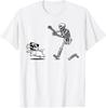 Vtipný mops krade kost ze skeleton designu Unisex tričko