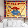 Paddington-Bear Print Tapestry, Backdrop, Easy Setup, Ideal for Bedroom, Office & Living Room, with Aesthetic Wall Hanging Decor.