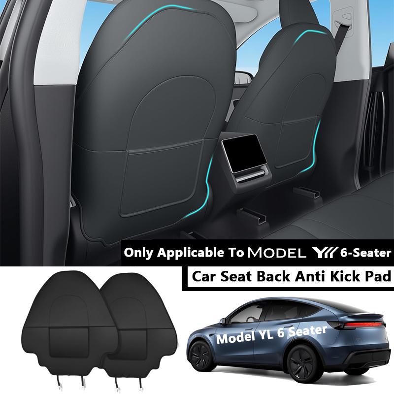 Car Seat Back Anti Kick Pad For Tesla Model YL 6-Seater Leather Full Surround Seat Back Anti Scratch Protector Car Accessories
