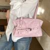 Faux Leather Tote Bag for Women with Belt Detail Fashion Shoulder Handbag Casual Everyday Use