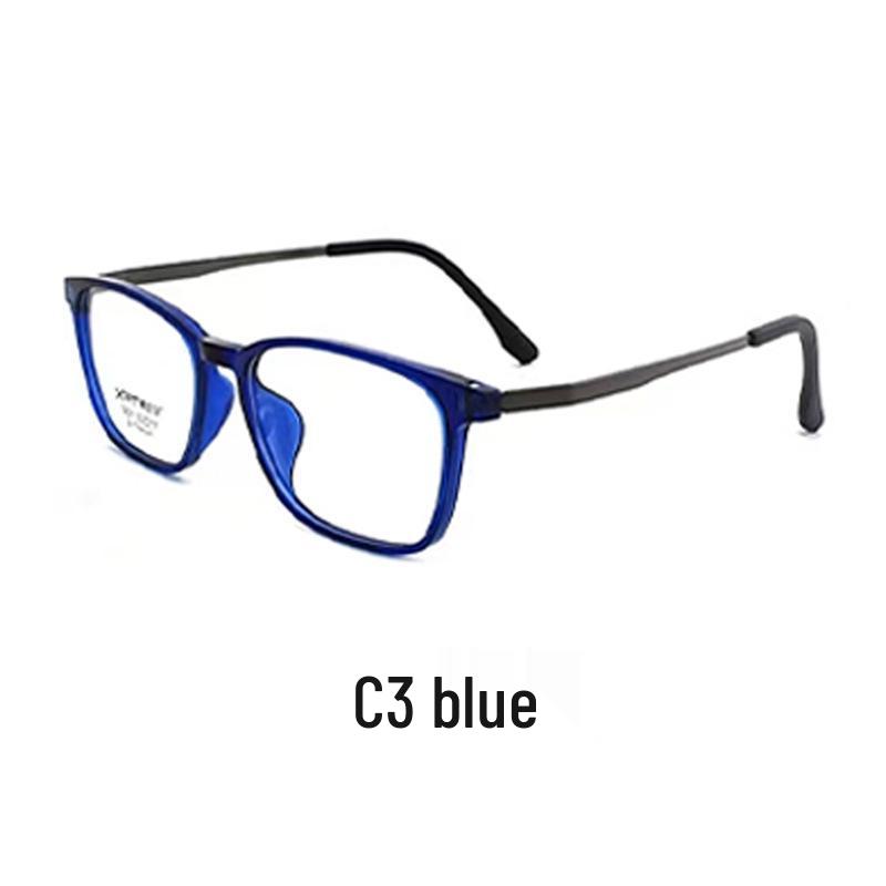 Danyang Super Light Retro Square Rubber Titanium Myopia Glasses Frame for Men c3 синий