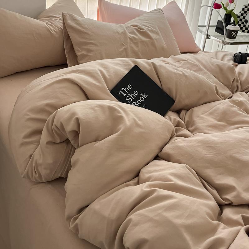 Cozy Bedding Set 3Pcs,1 Duvet Cover with Zipper Closure,2 Pillowcases,Solid Color,Super Soft, Machine Washable, Colorfast