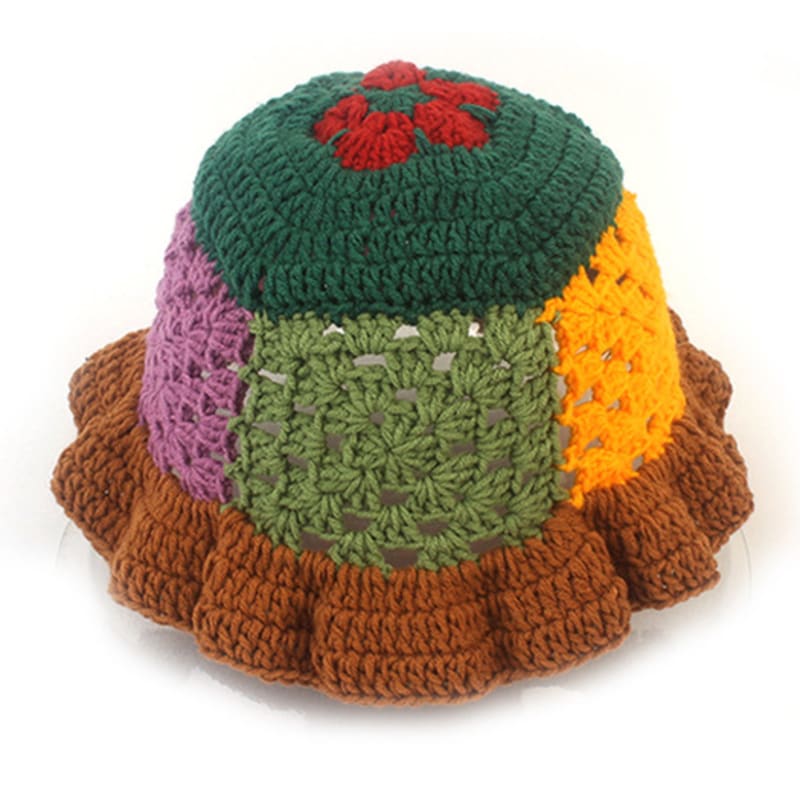 

Универсальная химия Зеленый цветок Вязаная панама FREE