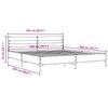 Bed Frame Black 200x200 cm Particleboard and Metal