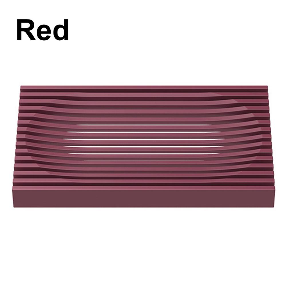 Easy Clean for Bathroom Soap Dish Silicone Soap Holder Self Draining Shower Double-Sided Design