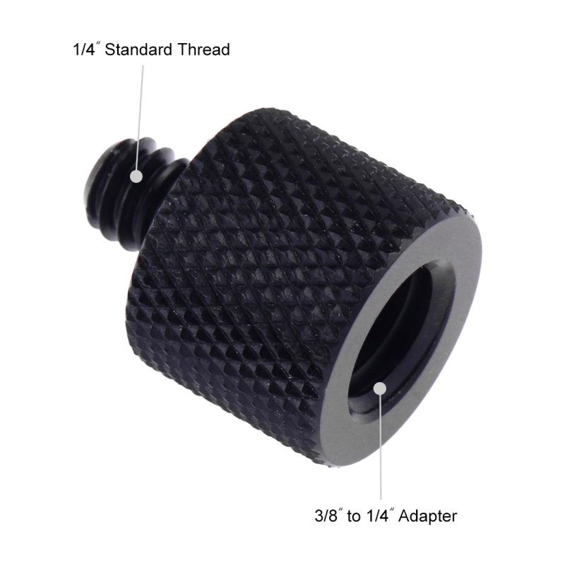 Screw Converter 3/8in Female To 1/4in Male Thread Adapter for Tripod Monopod Camera Photo