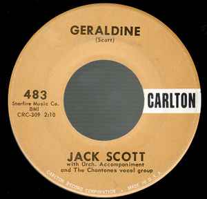 

7inch Record JACK SCOTT - With Your Love 483 Carlton 1958 US Rock Used