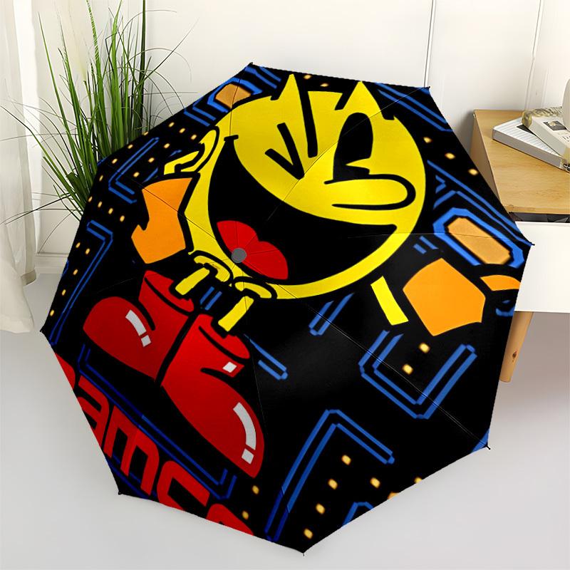 1pc Pac-Man Gaming Automatic Open/Close Umbrella - Compact Travel Umbrella, Perfect for Women & Men - Ideal Birthday/Christmas Gift, 168