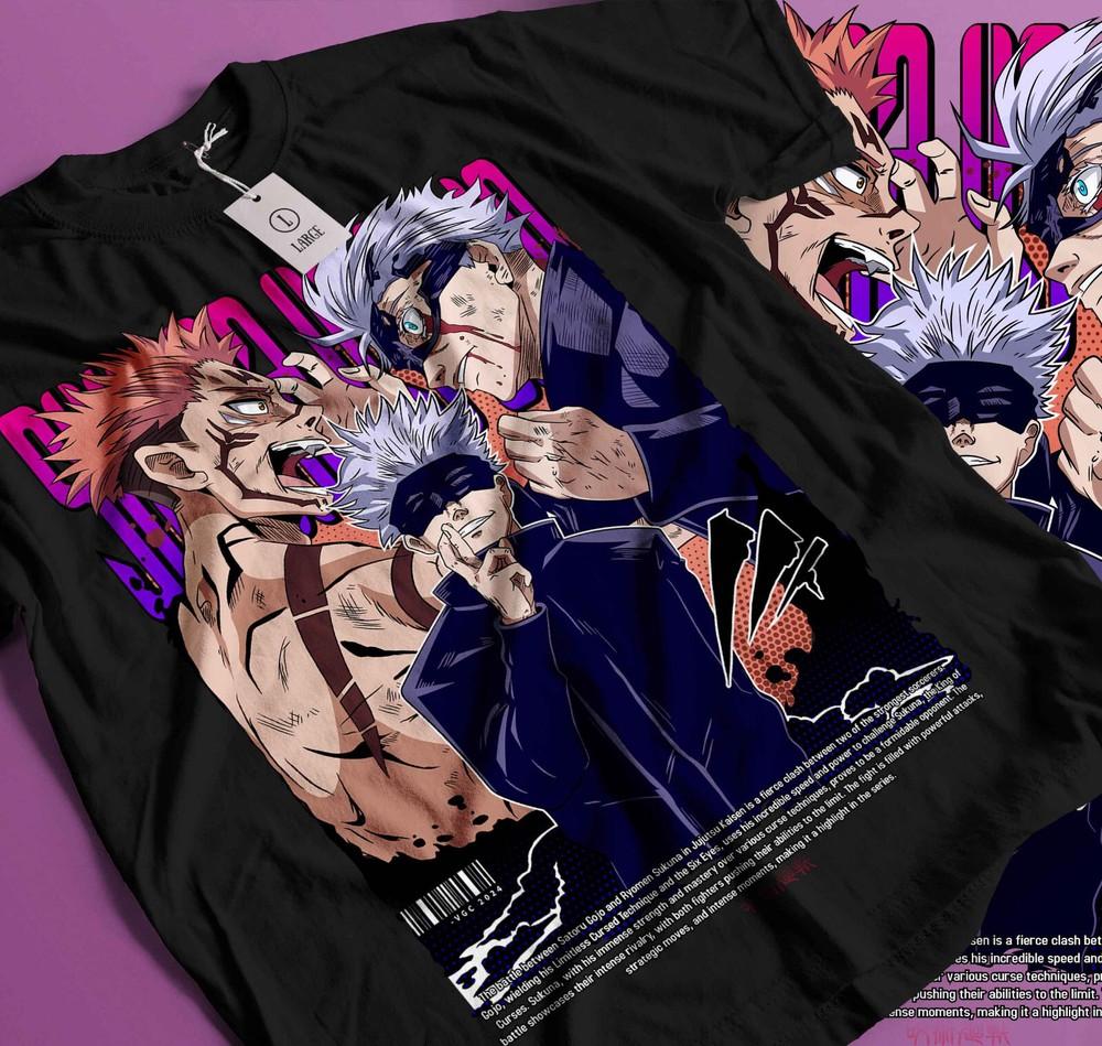 

Satoru Gojo Vs Sukuna Yuji Itadori Jujutsu Kaisen Manga Anime T-Shirt Unisex 455 3XL