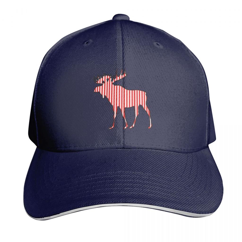 Red and White Moose Baseball Cap Golf Hat Unisex Party Hat Golf Wear New In Hat Womens Unisexs