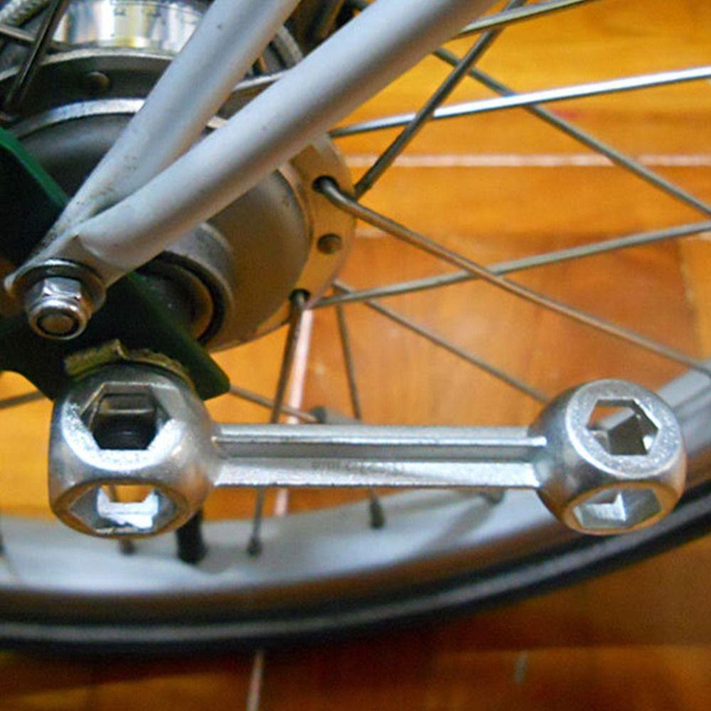 Zinc Alloy Hexagonal Bone Wrench 10-Hole Socket Wrench Durable Bicycle Wrench