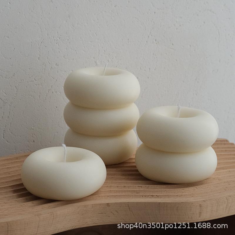 Donut Circles Aromatherapy Candles Creative Home Candles Home DecorationDecoration Bedroom Flameless Romantic Birthday Gift Wax