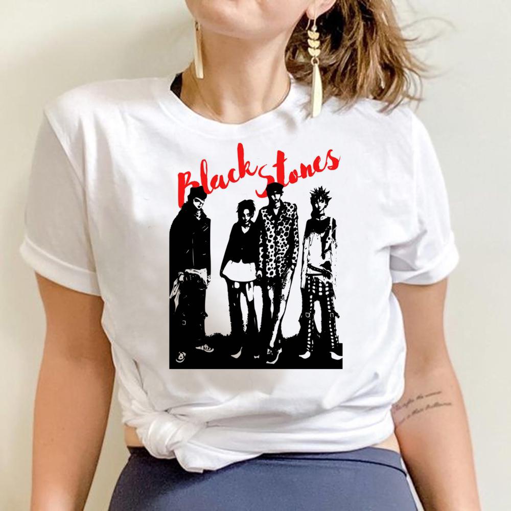Nana Ren Anime Silhouette TShirt Black Stones Guitarist Couple Graphic Ideal for Shoujo Anime Fans Music Lovers