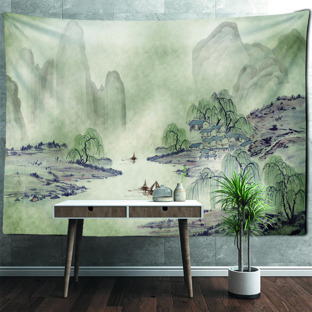 Ölgemälde Lavendel Wandteppich Wandbehang Pflanze Böhmisch Hippie Tapez Nordische Ästhetik Raumdekor