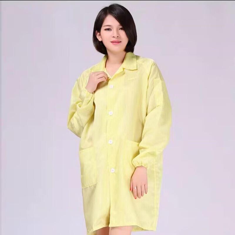 Антистатический полосатый рабочий халат Brangdy