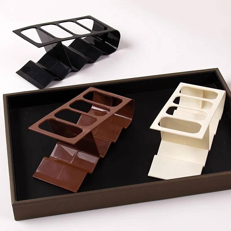 4 Compartment Remote Control Organizer Creative Desktop Storage Rack Plastic Holder Multi Purpose Desk Organizer
