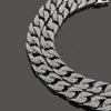 Hot Selling Unisex Silver Plated Hip Hop Necklace Zinc Alloy Strand Chain with Zircon Gemstone for Parties