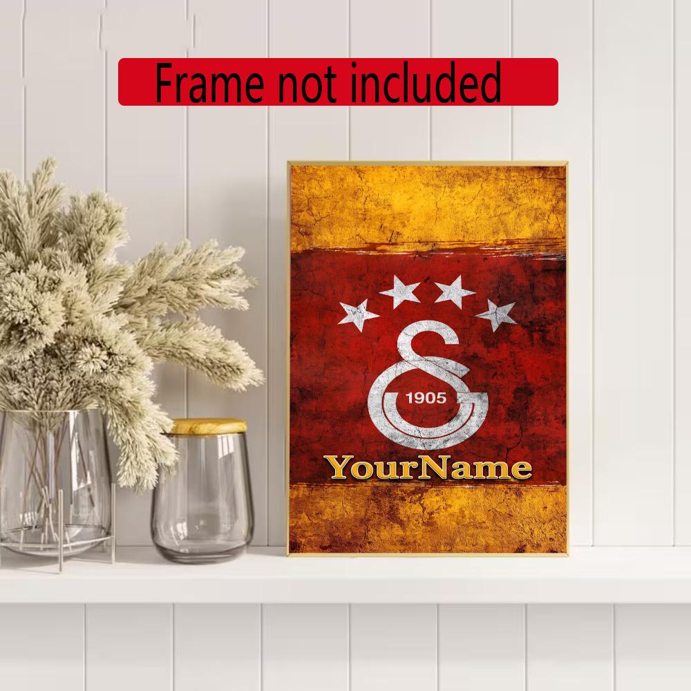 Galatasaray Personalized Name Round Diamond Painting Kit Diamond Embroidery Painting Rhinestones Mosaic Frameless Handwork Decoration Arts