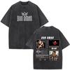 Rapper Don Omar The Last King Tour 2026 Stampa Vintage Lavata T-shirt Uomo Donna Moda T-shirt Leggere Traspiranti e Comode