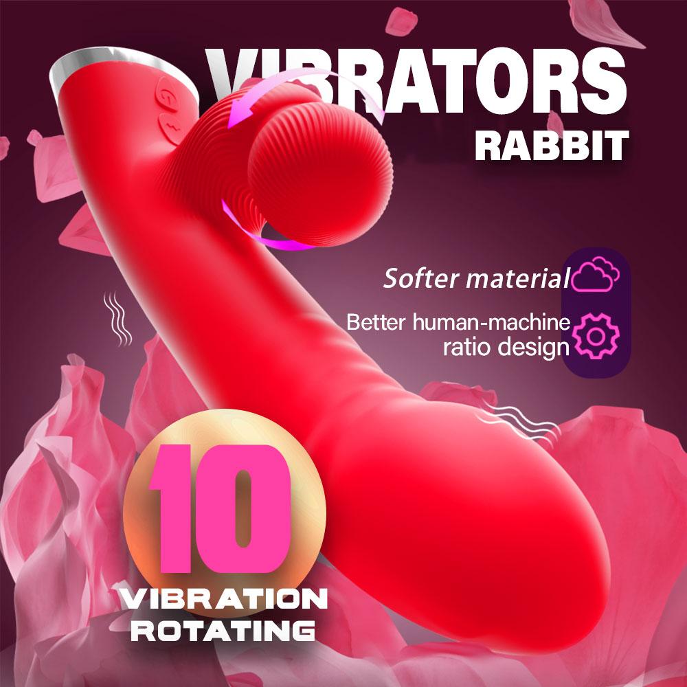 Rabbit Vibrator Realistic Dildo Sex Toys for Women 10 Vibration G Spot Clitoral Vibrators Stimulator Sextoy for Adults Goods