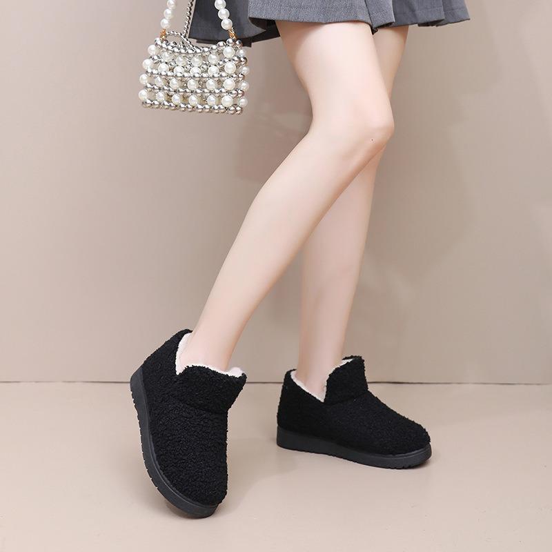 Winter New Old Beijing Cotton Shoes Women's Home Warm Non-slip Cotton Slippers Piled Thickened Mother Snow Boots