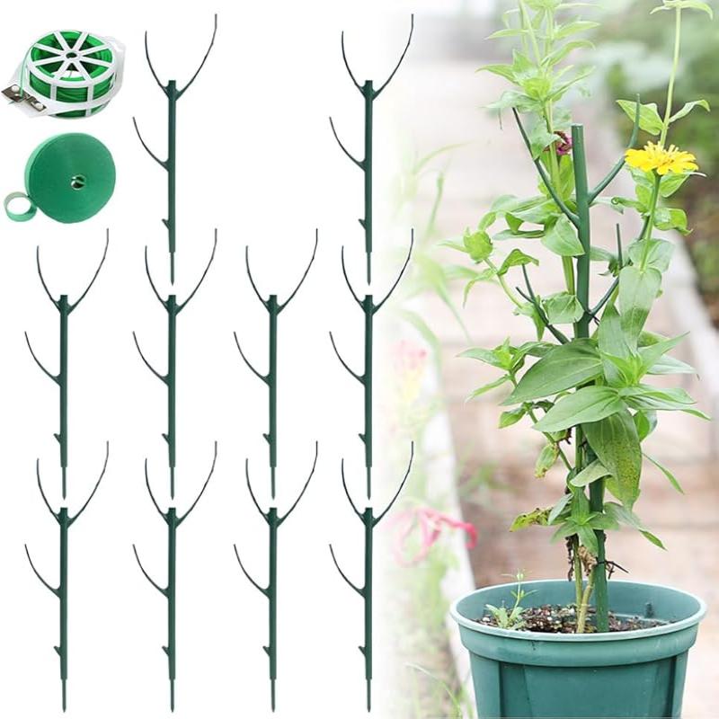 

10 Pack Garden Plant Support Stakes Plant Support for Indoor Outdoor Climbing Plants Holder Stick Moss Pole 10 Pack зелёный
