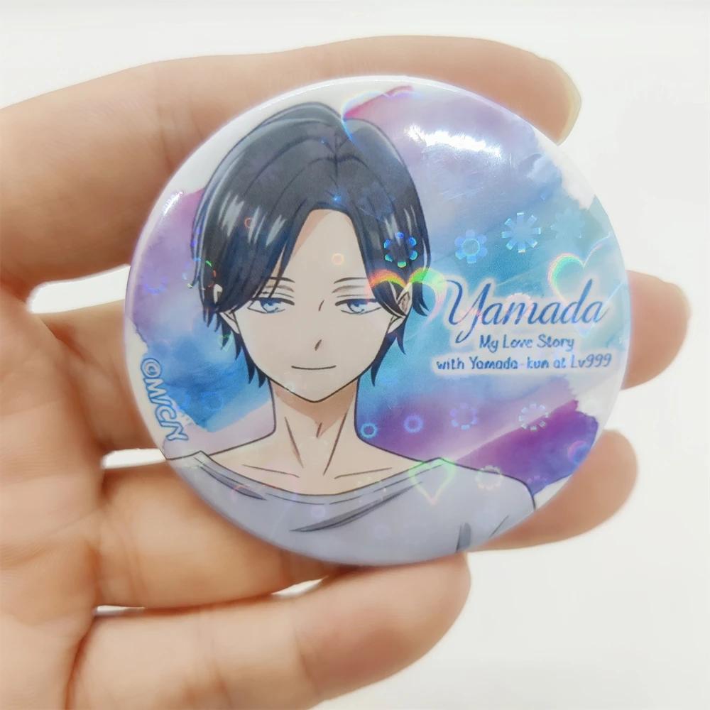 

Anime Yamada-kun At Lv999 Fancy Laser 58mm Brooch Figure Backpack Decoration Cosplay Collections
