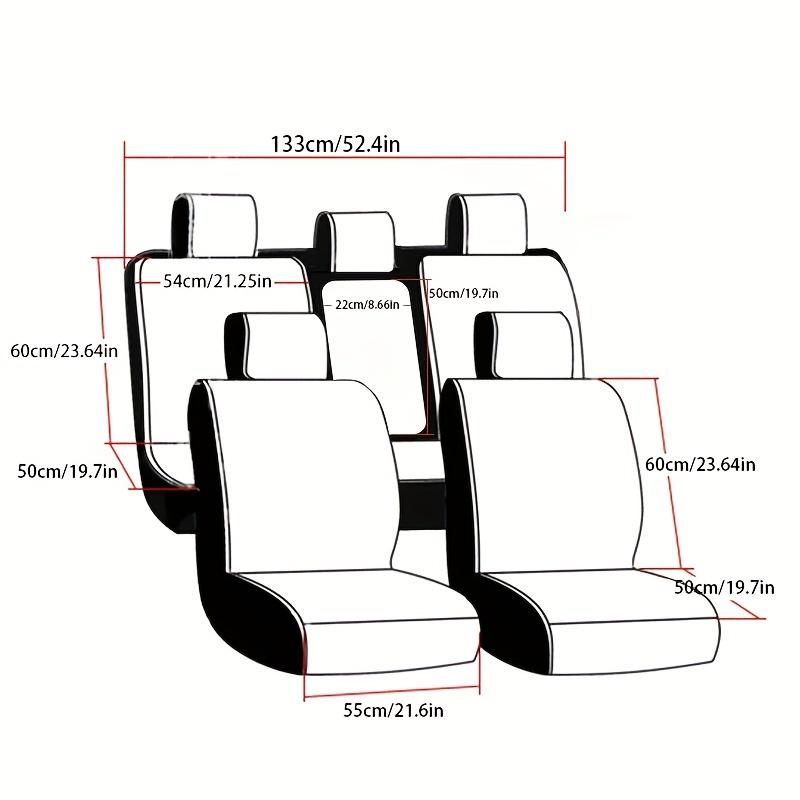 5 Seats Car Seat Cover, Breathable Full Surround Auto Front Rear Seat Cushion, Vehicle Seat Protector-4Seasons Universal Size Car Accessories