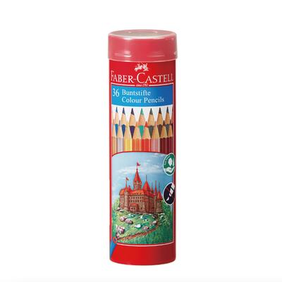 Colored Round 27191113 Faber-Castell Pencils, Tin, 36-Color Set,