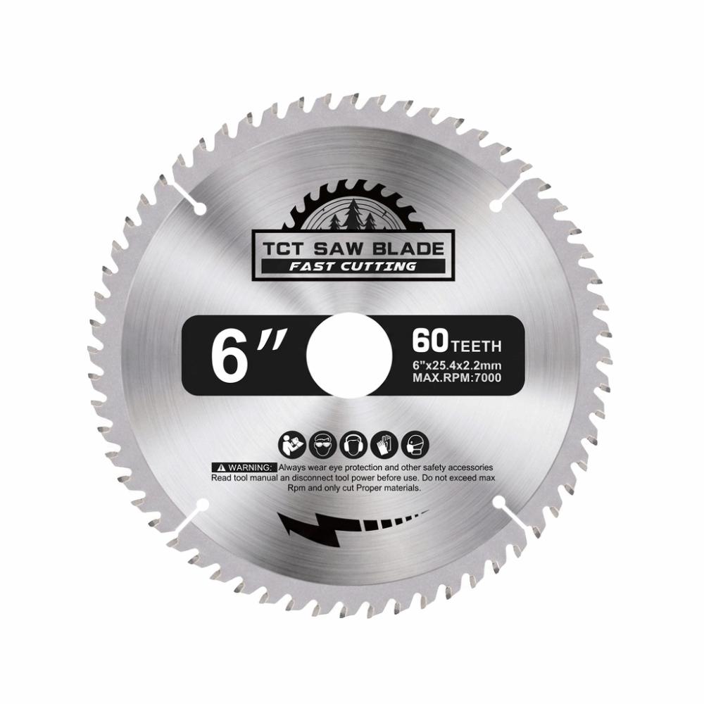 25.4mm Arbor Cutting Disc 6 Inch (148mm) Carbide Saw Blade Circular Saw Blade  Plastic Cutting