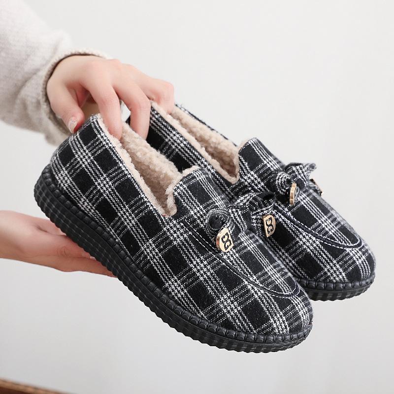 

Осень и зима новая бархатная теплая хлопковая обувь удобная нескользящая женская обувь тренд универсальная повседневная обувь Дуду 41