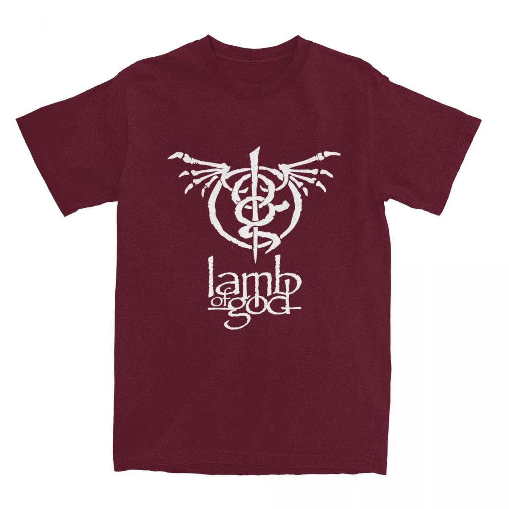Lamb Of God T-Shirt Unisexs Heavy Unisextal Band Klassisch 100% Baumwolle T-Shirts Sommer O-Ausschnitt Harajuku T-Shirt Benutzerdefinierte Große Größen Oberteile