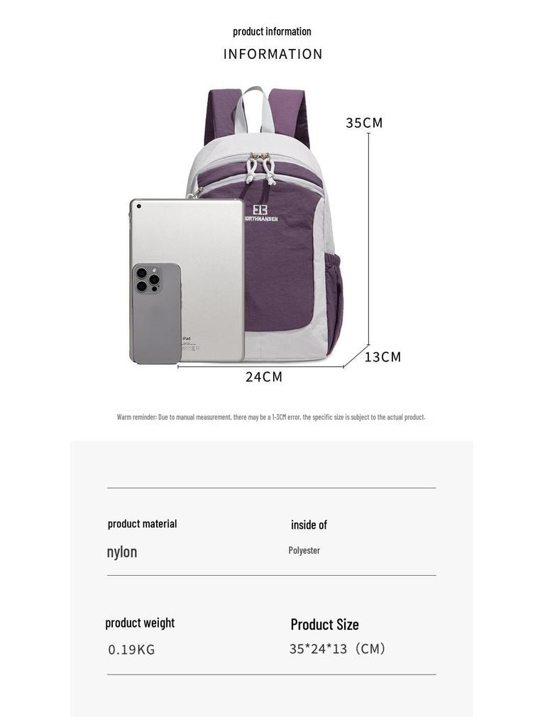 Color-block Cross-border Travel Backpack - Lightweight, Large Capacity, Versatile for Casual, Sports, and Student Use.