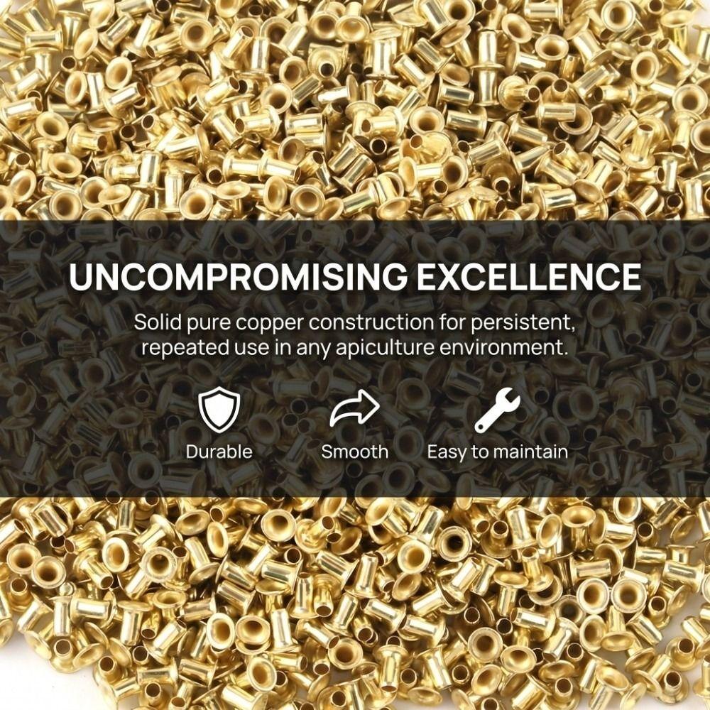 10000pcs Non-Toxic Beekeeping Tools Brass Frame Eyelets  Beehive Maintenance