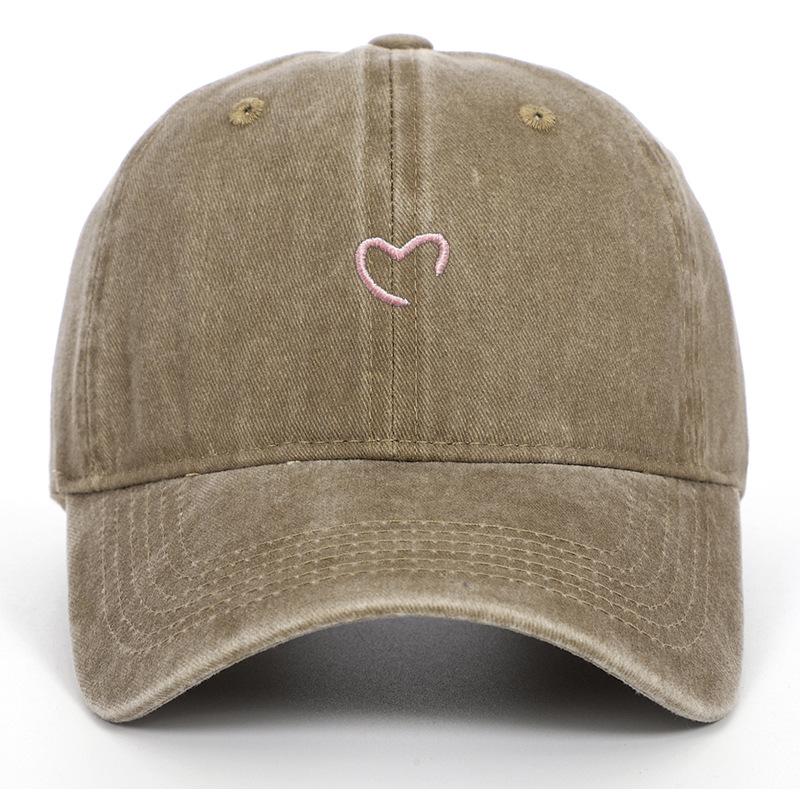 Women's Summer Heart Embroidery Sun Protection Baseball Cap