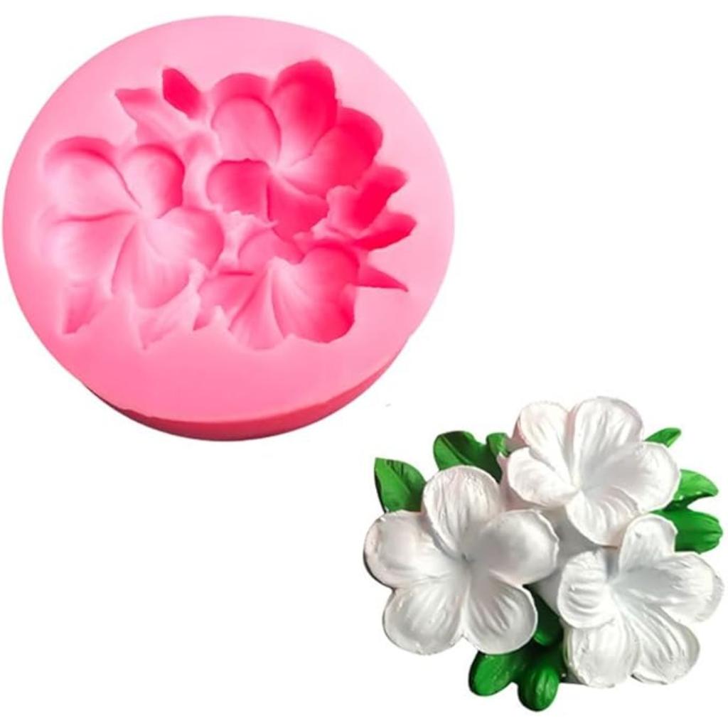 2PCS Flower Silicone Mold 3D Cute Flower Resin Candle Molds for Candle Making Silicone Fondant Chocolate Cake Decorating Mold Candle Soap Wax