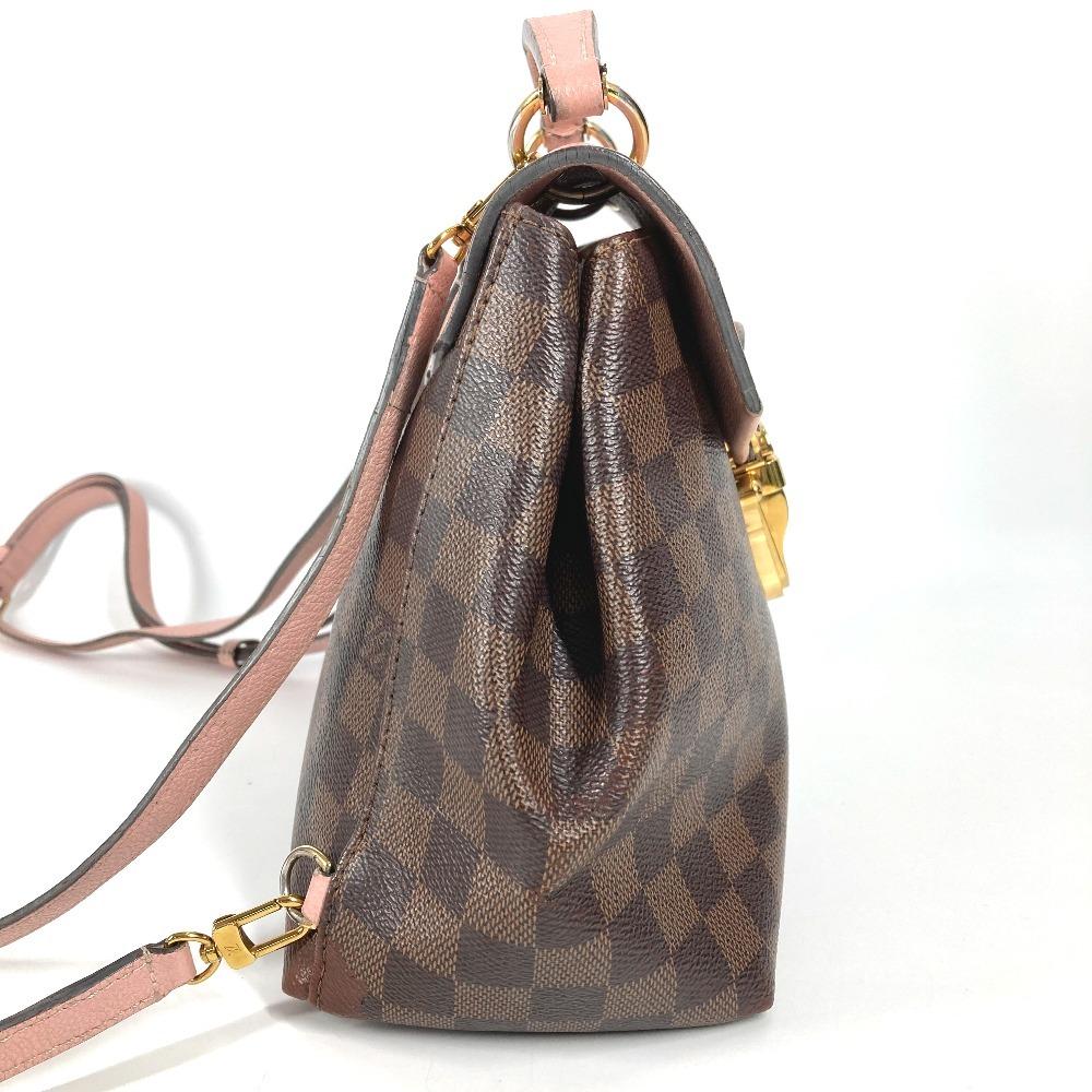 Louis Vuitton N42262  Damier Crampton Bag Hand Bag Backpack Canvas pink/Brown
