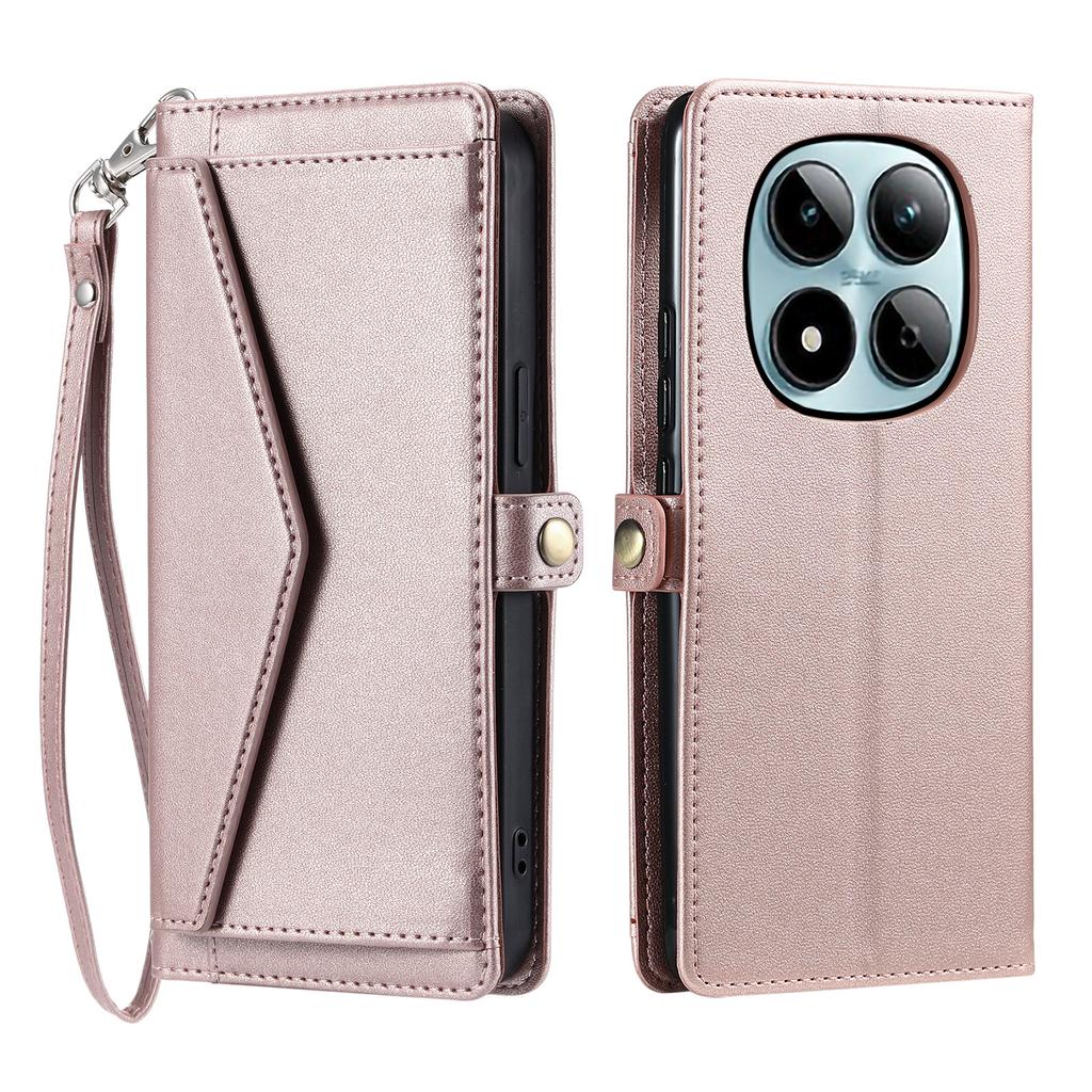 Für Xiaomi Redmi Note 15 Pro 4G (Global) Lederhülle mit Handschlaufe Brieftasche Ständer Handyhülle