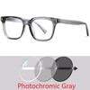 Square Photochromic Glasses Men Women Myopia Eyeglasses Students Short Sight Eyewear 0 -0.5 -1 -1.25 -1.5 -1.75 -2.0 To -6