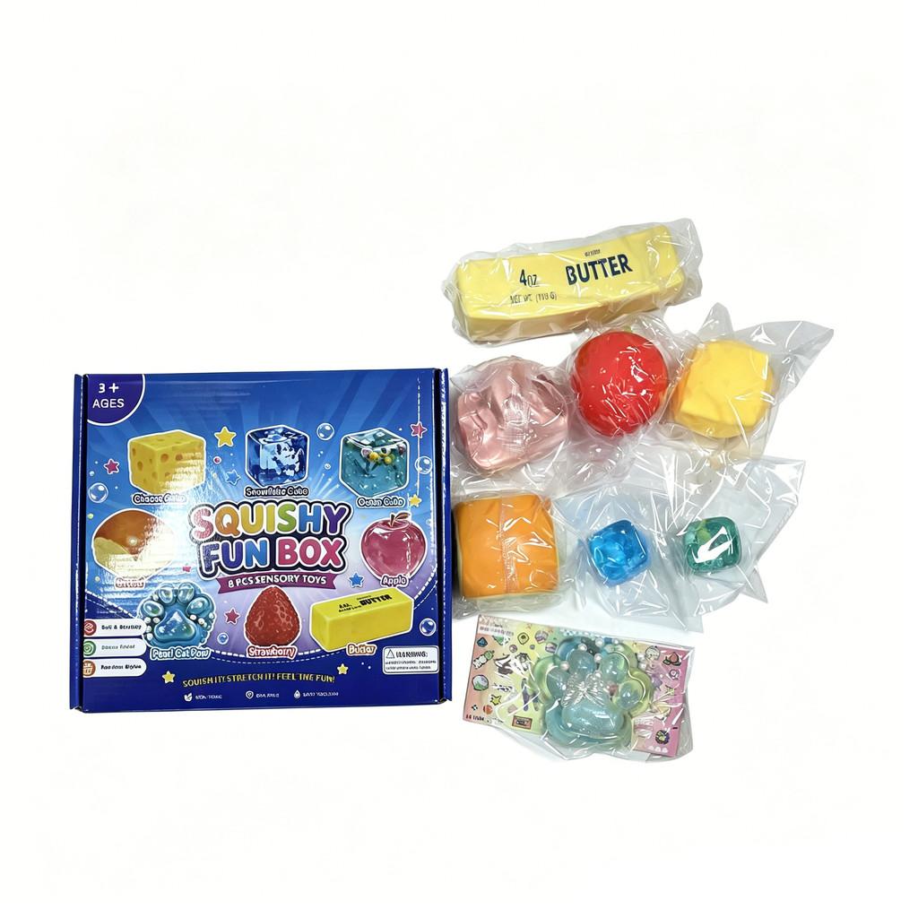 Soft Rubber Stress Toys For Kids With Sensory Development And Anxiety Relief Blue