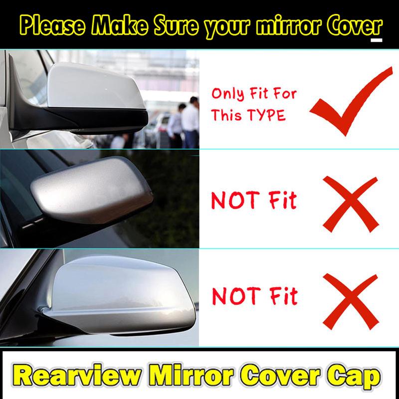 Side Wing Rearview Mirror Cover Cap For BMW 5 6 7 Series F01 F02 F03 F04 F06 F07 F10 F11 F12 F13 Carbon Black High Quality Types